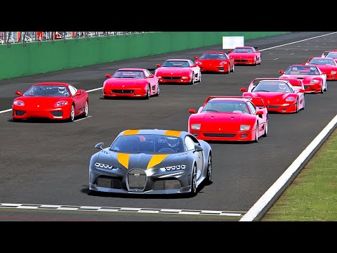 Bugatti Chiron Super Sport 300+ vs 90s Ferrari Supercars - Monza