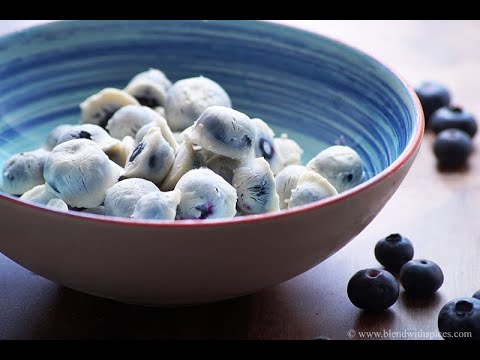 Homemade Frozen Yogurt Covered Blueberries Recipe - Easy and Healthy Frozen Snack!