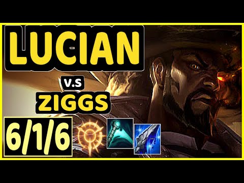 FREEZE (LUCIAN) vs ZIGGS - 6/1/6 KDA BOTTOM ADC CHALLENGER GAMEPLAY - EUW