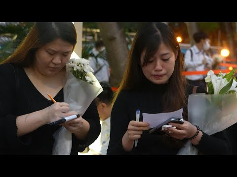 Video | Hongkongers hold memorial for victims of apartment complex fire | AFP