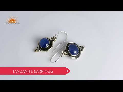 Latest design 18k gold plated blue enamel design dangle earring.