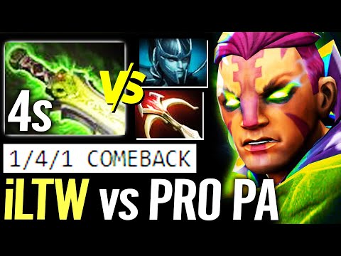 🔥 ILTW Anti Mage 1/4/1 Comeback — Fast Build Ethereal Blade vs PA Daedalus Max Crit Dota 2 Pro