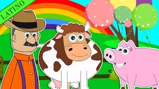 Canciones de la Granja: Old Macdonald Had a Farm | Learn Españoles Latino with HooplaKidz Latino