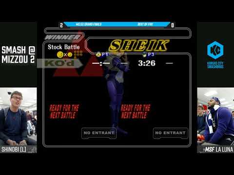 Smash @ Mizzou 2 SSBM - Shinobi (Sheik) Vs. La Luna (Marth) - Grand Finals