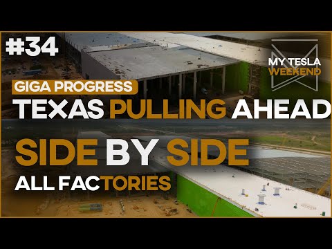 Texas pulling ahead - All GigaFactories side by side - End of April