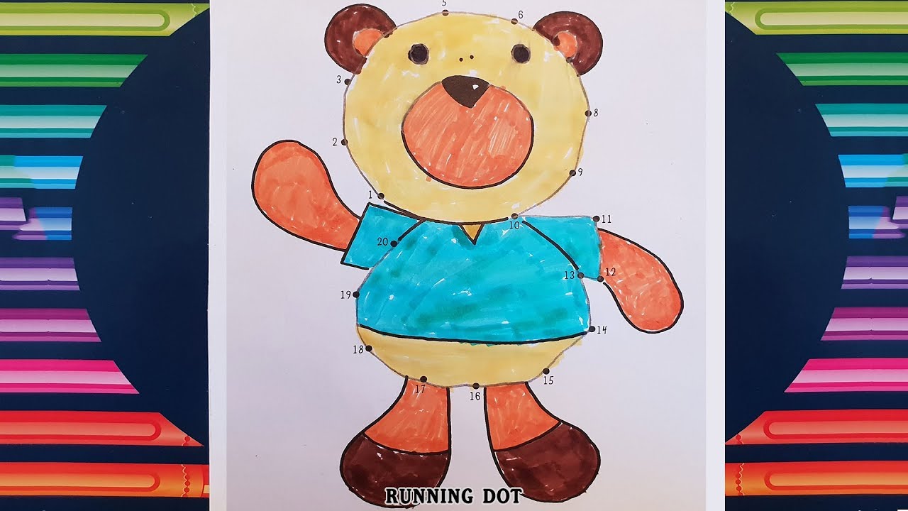 Drawing Teddy Bear By Joining Dot to Dot