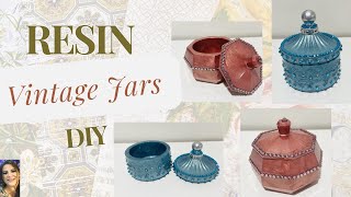 Beautiful Resin Vintage Jars: Easy DIY