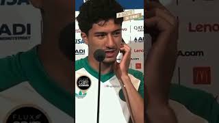 تصريح إبراهيم مازة بعد مباراة الارجنتين و الجزائر 🇦🇷🇩🇿🏆