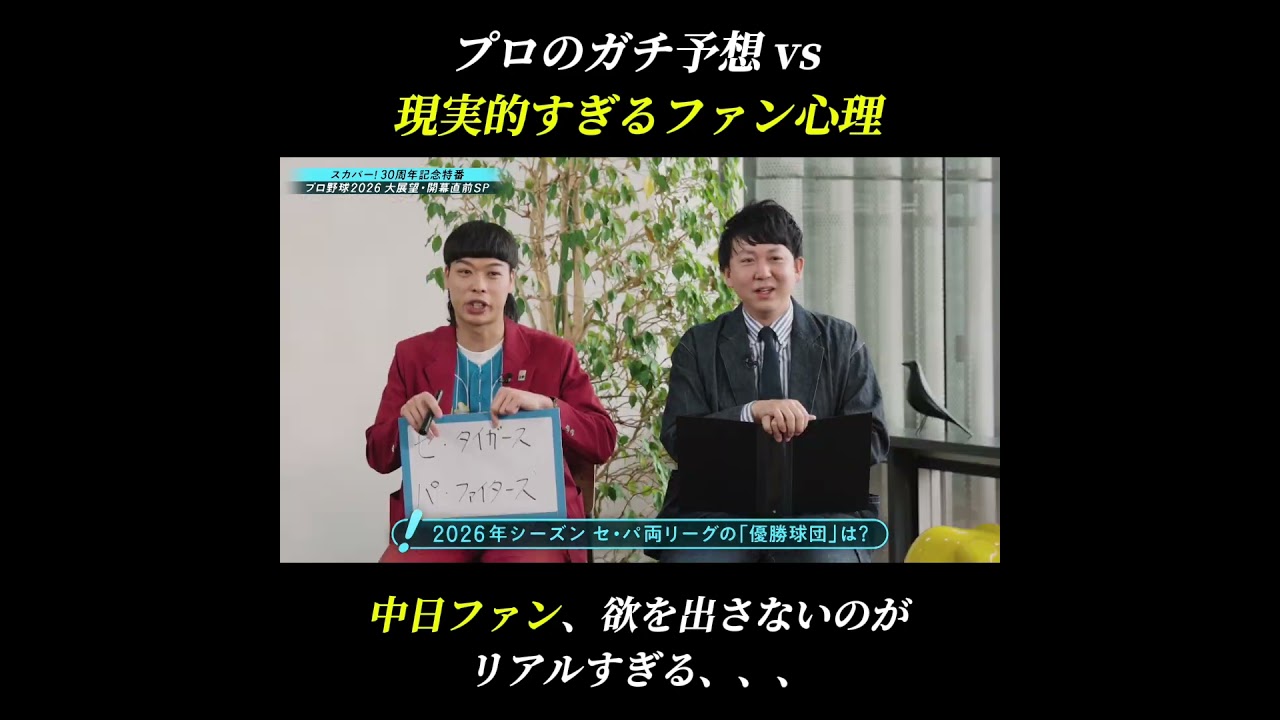 今年のプロ野球の順位は？【バッテリィズのガチ予想】 #プロ野球 #バッテリィズ
