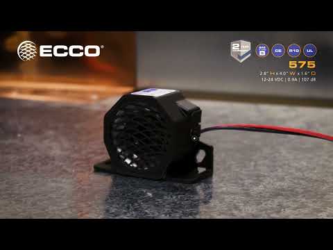 Ecco Backup Alarm 107dB 12/24 Volts Model# 575