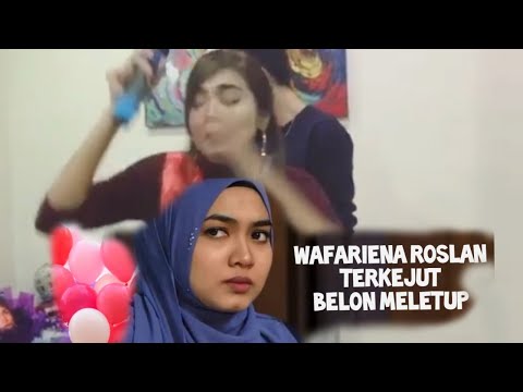 Aksi Wafariena Roslan Terkejut Belon Meletup