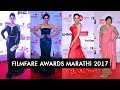 Filmfare Awards Marathi 2017 Red Carpet Glamorous Photos Sai Tamhankar Akash Thosar