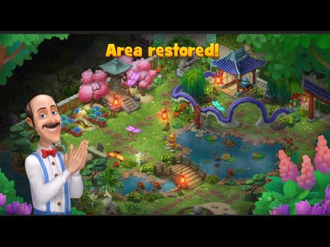 Gardenscapes - EASTERN GARDEN-  New Area Restored  ( PART 2/2 )