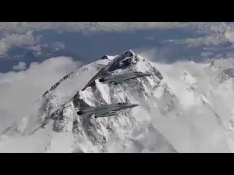 JF-17 Thunder Aircraft Flying over Karakoram Mountains