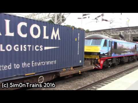 DBC Class 90, 90019 & 90024, 4M25 passing Stafford (7th September 2016)
