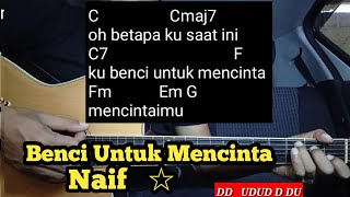 Download lagu Kunci Gitar Benci Untuk Mencinta - Naif  ( Tutorial Untuk Pemula ) By DE Kunta mp3