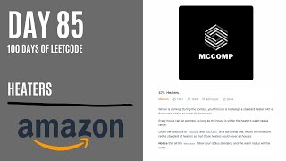 YouTube video 'AMAZON INTERVIEW QUESTION | Heaters (LeetCode problem 475)'