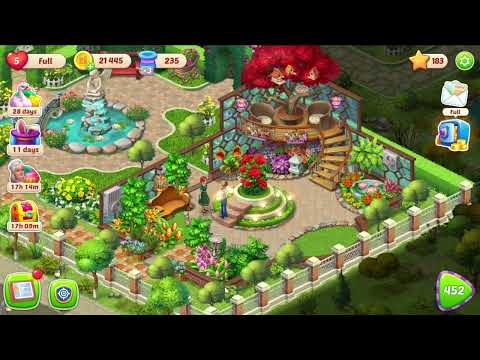 Homescapes Gameplay Story - Day 17 - Garden Renovated👌 - AREA RESTORED!