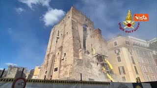 Crollo Torre dei Conti, ecco la squadra dei Vigili de Fuoco impiegata nei soccorsi ai Fori...