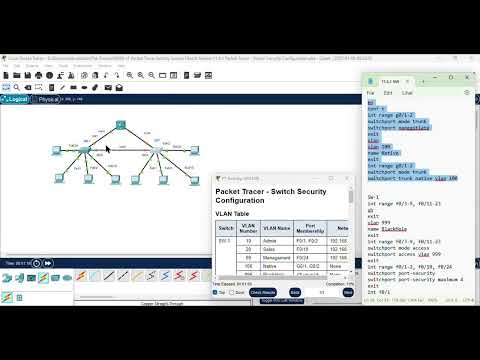 11.6.1 Packet Tracer - Switch Security Configuration