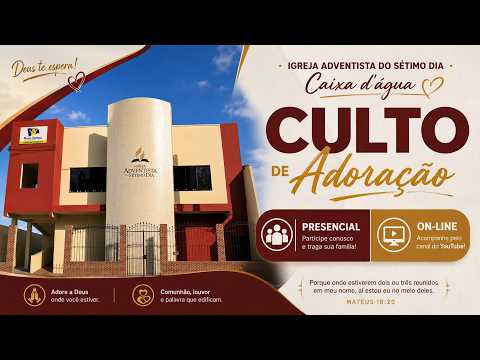CULTO DE DOMINGO  Presencial e Online 26/07/2026  Presencial e Online
