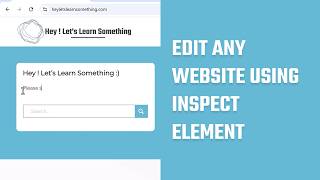 Download lagu How to Edit Any Website Using Inspect Element mp3 Download lagu How to Edit Any Website Using Inspect Element mp3