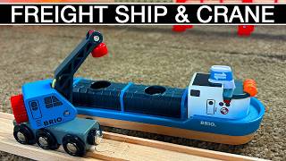 🔴 BRIO FREIGHT SHIP AND CRANE | BRIO 33534 | UNBOXING AND REVIEW| WOORD RAILROAD TRAIN TOY FOR KIDS