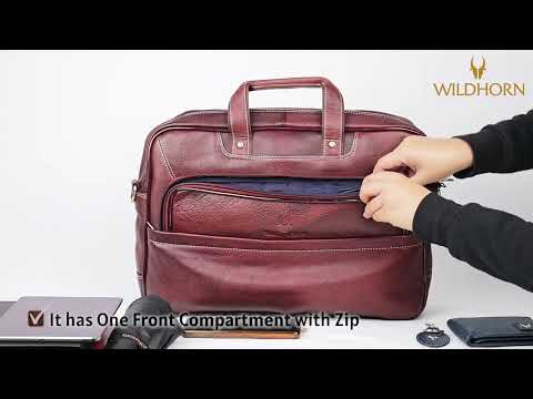 Wildhorn Classic Leather 16 Inch Laptop Messenger Bag For Men