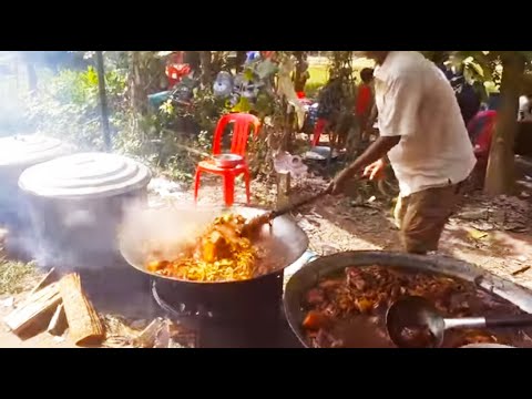 Cooking For Wedding Lunch Reception In Cambodian - Countryside Wedding Foods Video