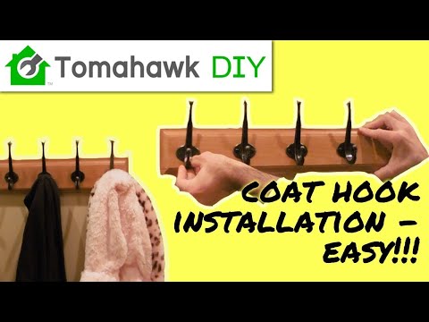 How to install a wall coat rack
