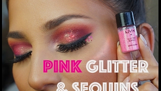 Pink Glitter &amp; Sequins Make-Up Look | Jessica A.M. Kalil