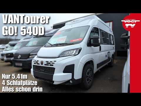 Alles drin auf 5,41m: VANTourer GO! 540D 🤩 Neu im Verkauf | Camper mit 4 Schlafplätzen, 74.900,- €