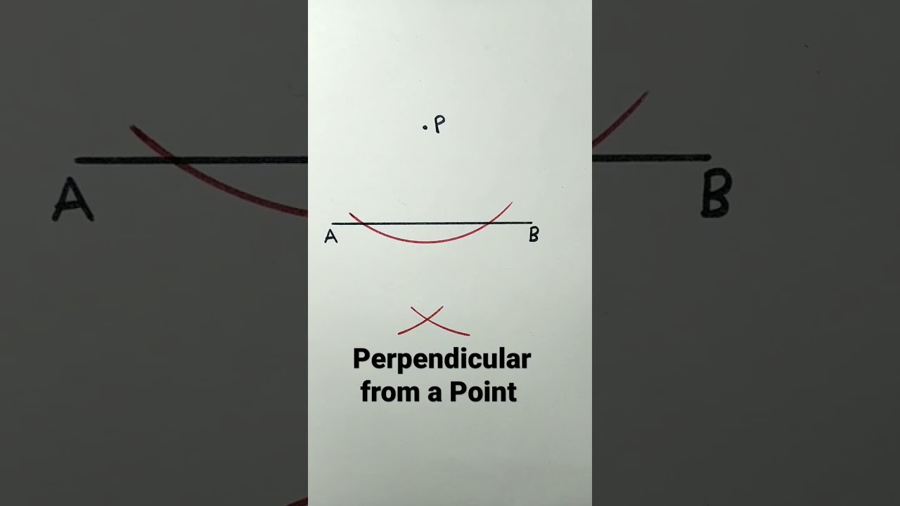 how to draw perpendicular on a line from a point outside