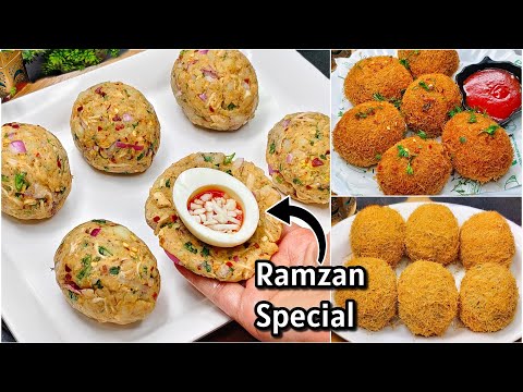 Iftar Special Recipes | Crispy and Crunchy Chicken Egg Kabab Recipe | Ramzan Special Iftar Recipes