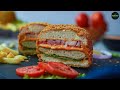 KFC Style Kurkure Burger Recipe by SooperChef | Crunchy Burger Recipe