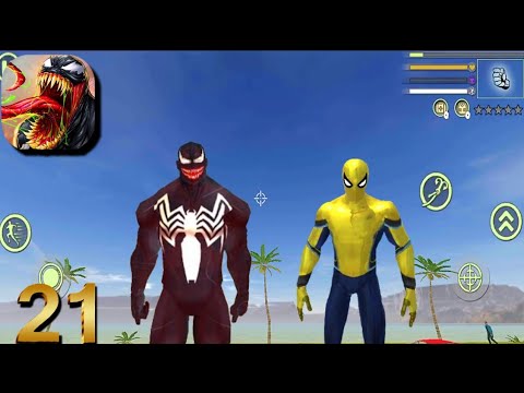 Super Venom Spiderman Rope Hero - City Of Gangster #21 Android Gameplay