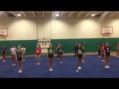 Youth cheer camp halftime dance