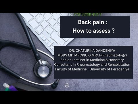 Back pain :  How to assess?