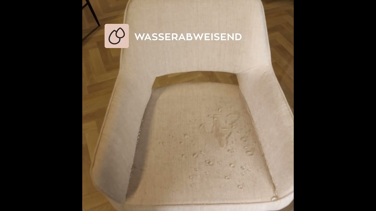 Barstuhl Inga mit Armlehne recycelter Stoff beige 78 cm