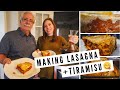 Cooking LASAGNA (Meat & Vegetarian) + TIRAMISU | Making Delicious and Easy ITALIAN FOOD at Home!