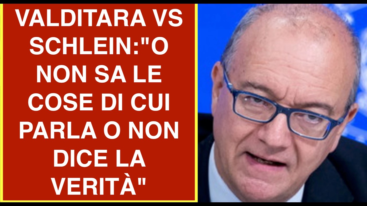 VALDITARA VS SCHLEIN:"O NON SA LE COSE DI CUI PARLA O NON DICE LA VERITÀ"