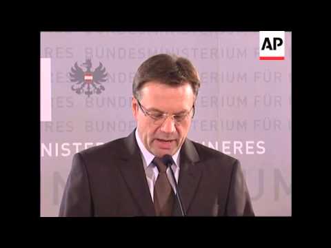 Presser as three held in Austria over online video threat