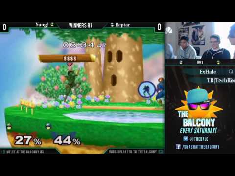 Melee @ the Balcony 83 - Winners R1 ft. Yung! (Fox, Falcon, Falco) VS Reptar (Falcon)