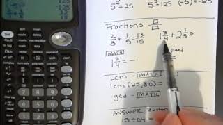 TI-36X Pro Calculator Exponents, Fractions, LCM, GCF