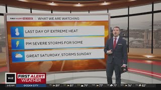 Extreme heat, storm threat in Maryland Friday, but Saturday looks great