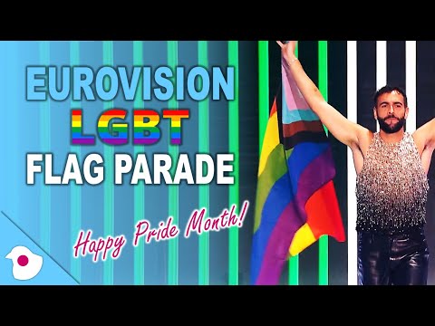 🏳️‍🌈 Delegations supporting the LGBT community during Eurovision Flag Parade 🏳️‍🌈
