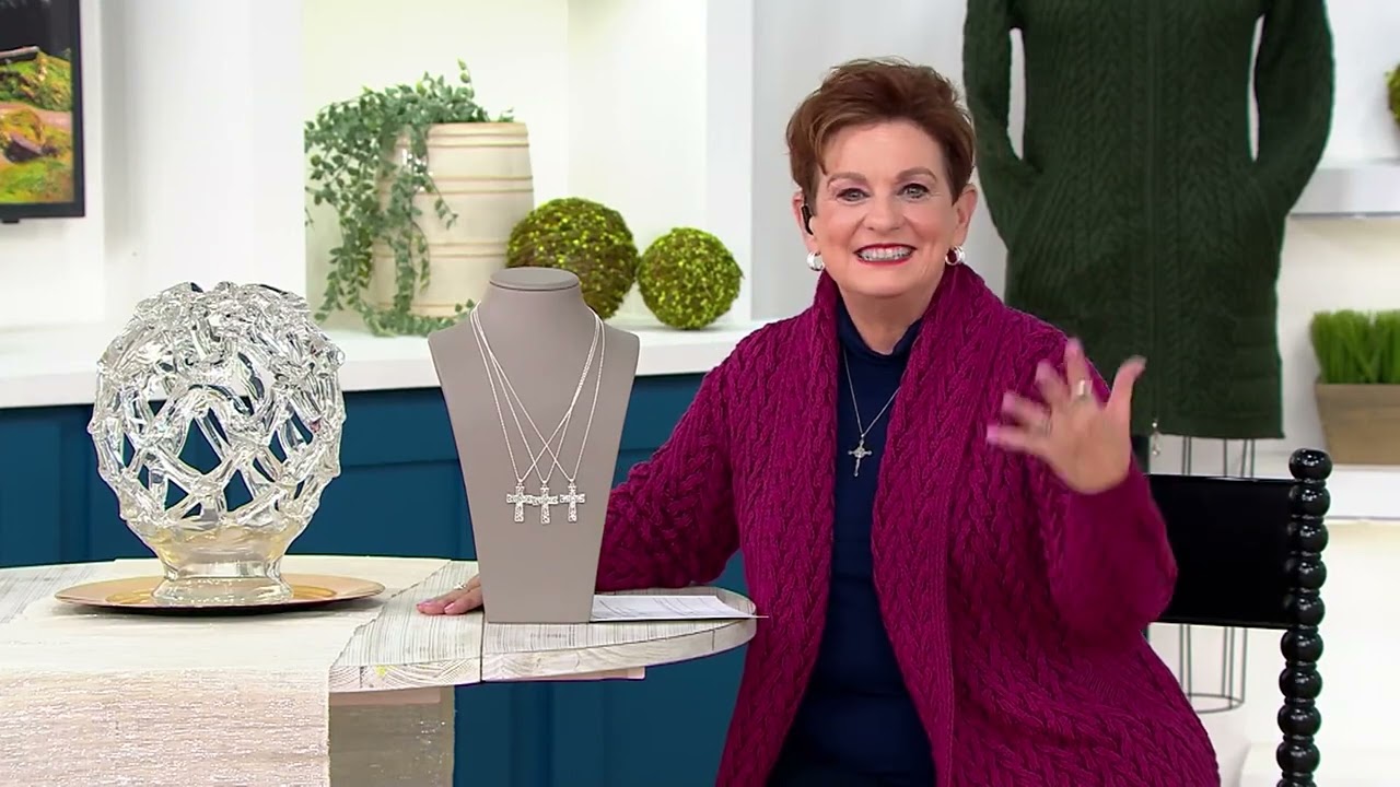 Fado Sterling Silver Trinity Cross Pendant and 24