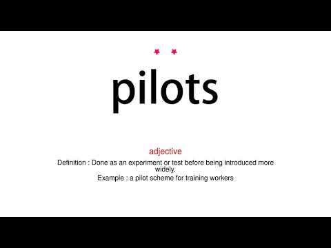 How to pronounce pilots - Vocab Today