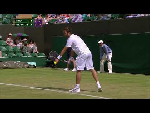 Marsel Ilhan vs. Kevin Anderson - Magical Passing Shot (Wimbledon 2015)