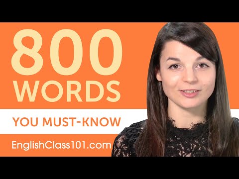 每個英語初學者必須知道的800個單詞 (800 Words Every English Beginner Must Know)